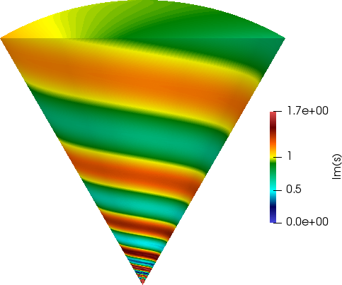 Black-hole wave on a conical tip